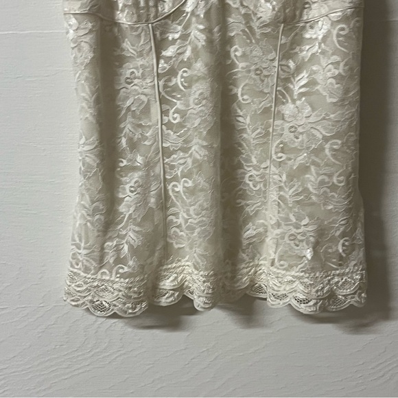 Vintage Express Y2K 90’s Babydoll Lace Sleeveless Tank Top Ivory Size Small. - Picture 2 of 8